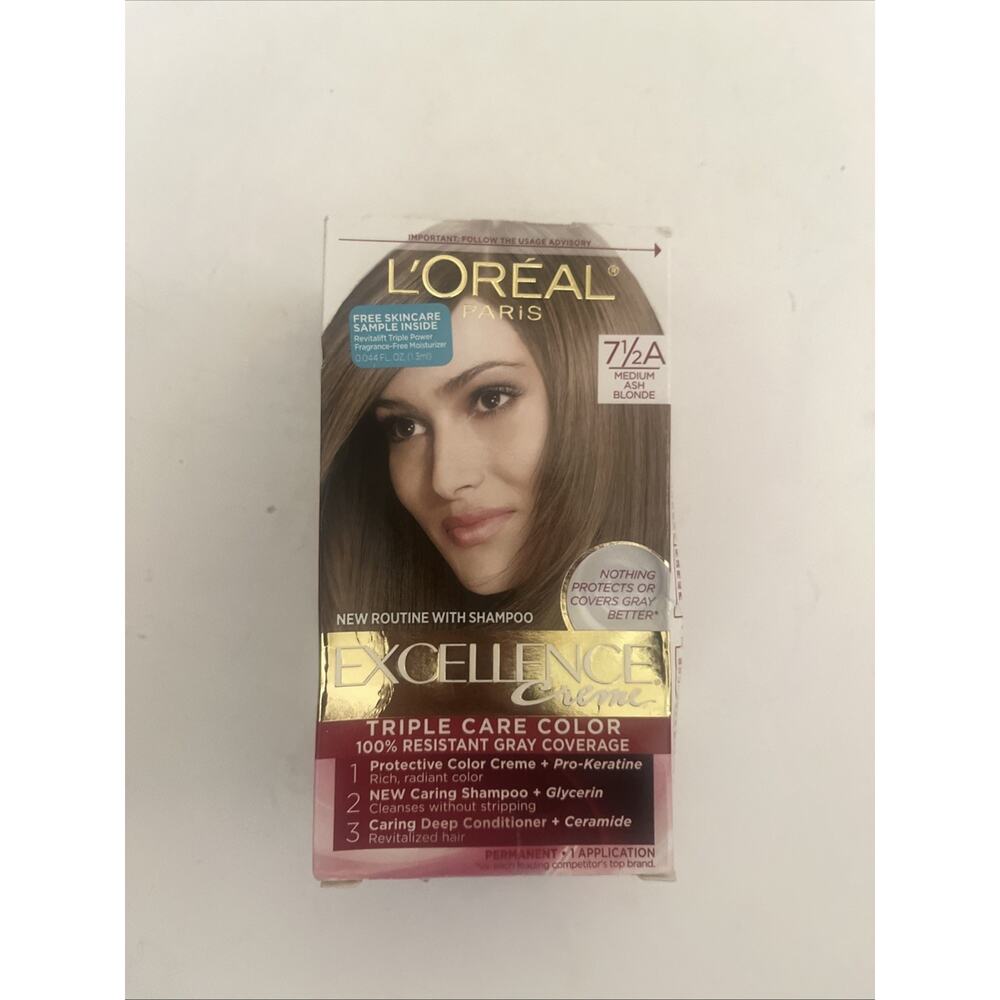 L'Oreal Excellence Creme Triple Protection Hair Color #7.5A Medium Ash Blonde